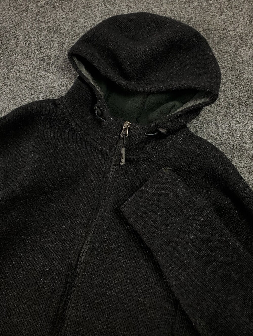 Outdoor Research Salida Hoody Womens Small Black Full Zip Wool Blend Fleece